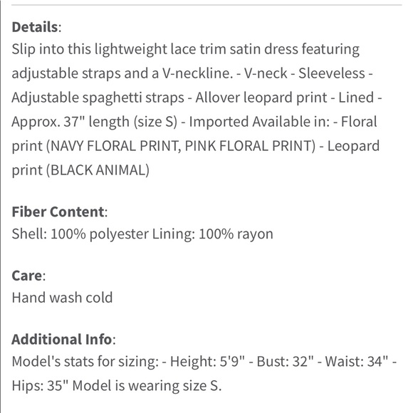 FINAL PRICE 🚨🚨🚨 Leopard 🐆 slip dress NWT - Picture 3 of 6